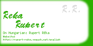 reka rupert business card
